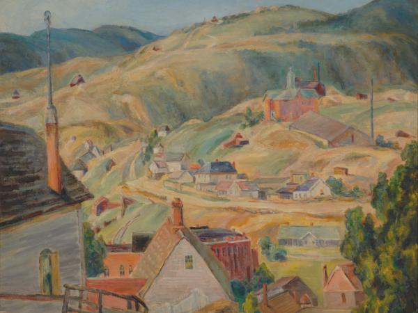 Landscape view of a Colorado city on the hillside