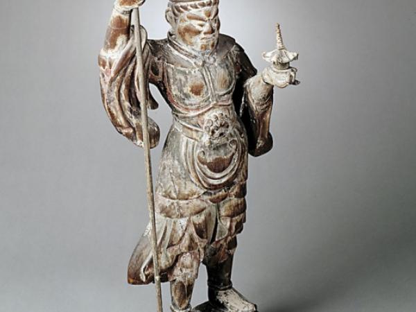 Bishamonten Japanese wooden statue