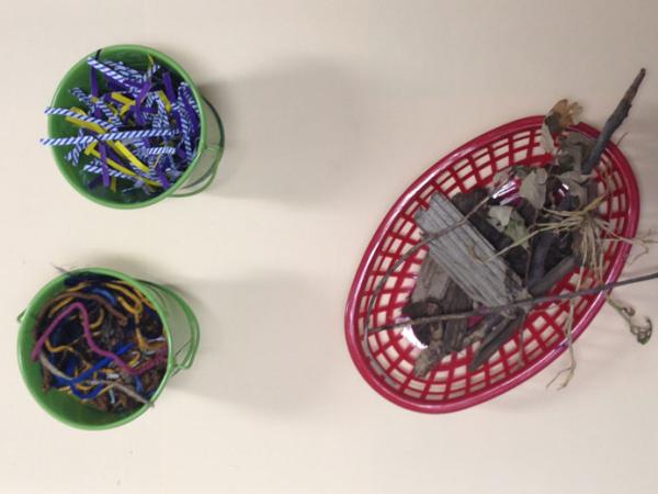 baskets of objects