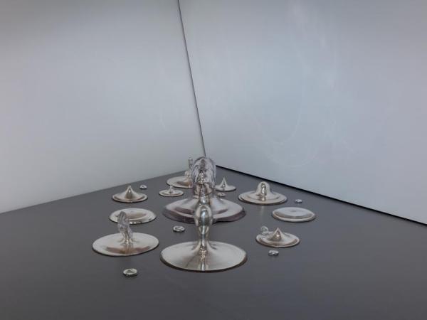 silver sculptures in The Light Show