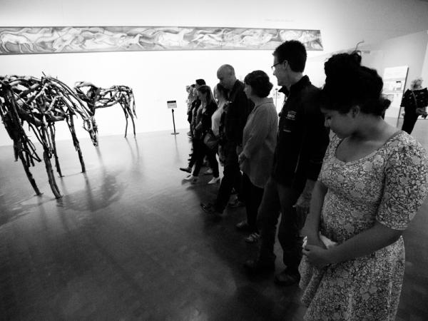 black and white photo of Untitled guests in Stampede Animals in Art