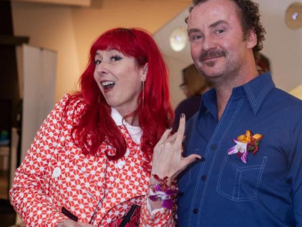 a man and a woman post at Untitled Final Friday