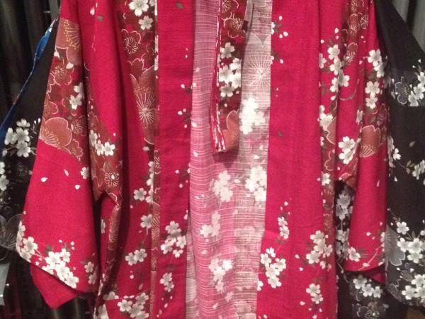 Kimonos for sale at the Samurai exit shop