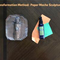 Image of materials needed to create paper mache sculpture