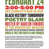 Black History Tomorrow Poetry Slam event poster
