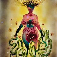 Female figure with tentacle-like hands