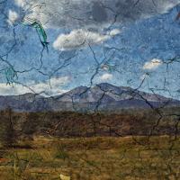 Image of a snowmass mountain in Colorado with brush in the foreground