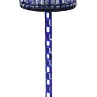 Blue glass tall goblet