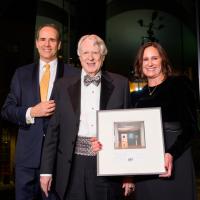 Hugh Grant presented with an award