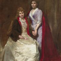 Portrait of Lady Renée and Lady Juliette de Trédern by Charles Émile Auguste Durand, called Carolus-Duran