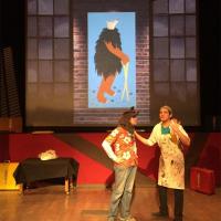 Actors in Art Emergency: Stampede Edition, an original play at the Denver Art Museum