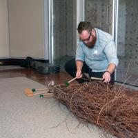 Unexpected materials being used as percussion in the western American art galleries 