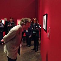 Jamie Wyeth looking at study of Christinas World