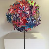 Student flower sculpture