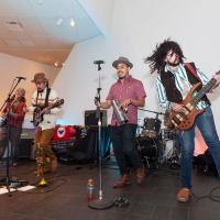 band playing music at Untitled Final Friday