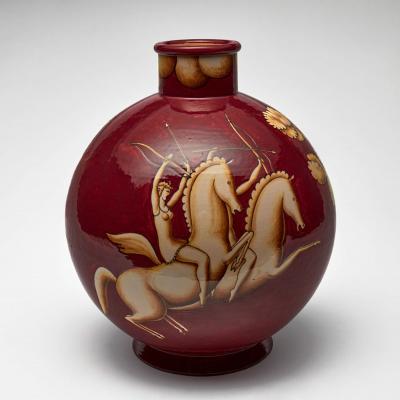 Maroon Amazonian vase