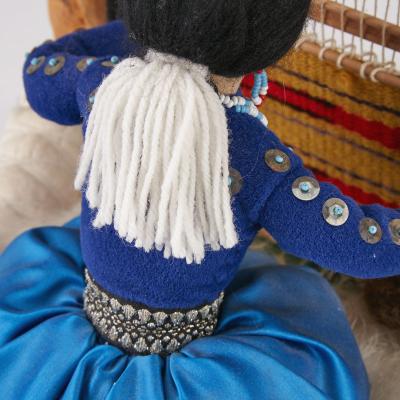 Detail of Navajo weaver figure at loom