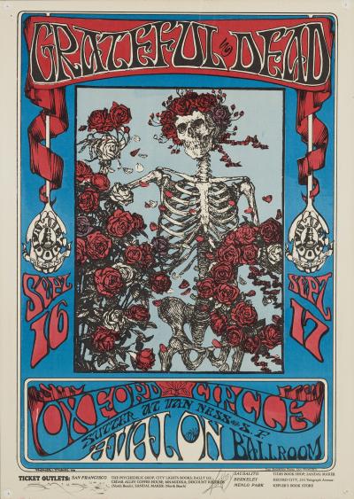 Grateful Dead/ Dead & Company / Skull with roses