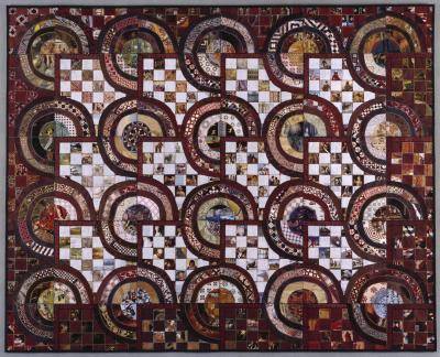 2007_4_2-min-original.jpg Jane Mathews, DAM Crazy, 2006, paper quilt, 47 1/2 x 59 in, Neusteter Textile Collection: Helen Strange Patterson Memorial Fund and funds by exchange from Katherine Hicks