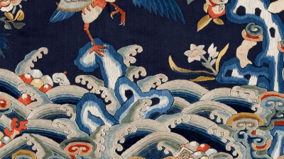 Zoom in detailed shot of Mandarin Duck Rank Badge