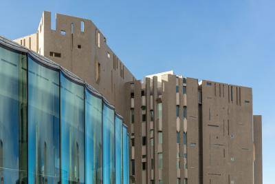 Exterior of the remodeled Martin Building project.