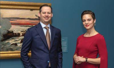 Thomas Brent Smith and Jennifer R. Henneman in a virtual tour for "Homer and Remington: Natural Forces" at the Denver Art Museum