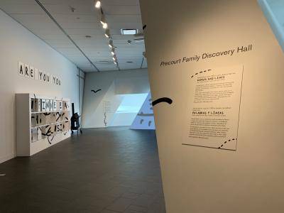 Precourt Family Discovery Hall featuring work by Shantell Martin