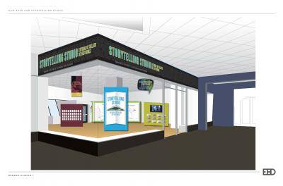 A render of Storytelling Studio at the Denver Art Museum