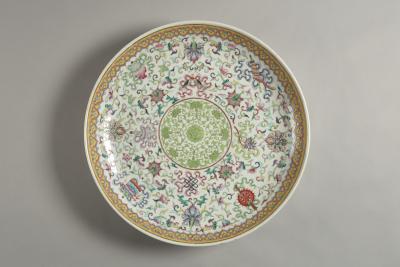 Highly decorative porcelain plate.