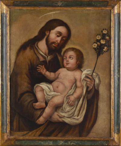 Saint Joseph holding the Christ child