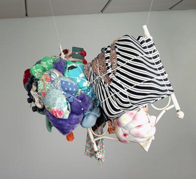 Hanging installation abstract sculpture