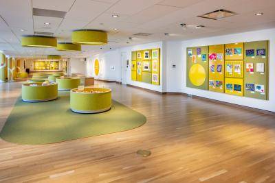 The Wonderscape space displaying artworks