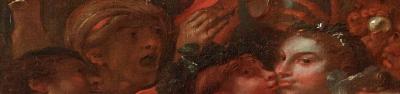 Man with mouth agape meant to resemble the artist