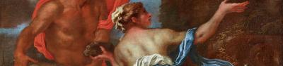 Woman with her bare back to the foreground