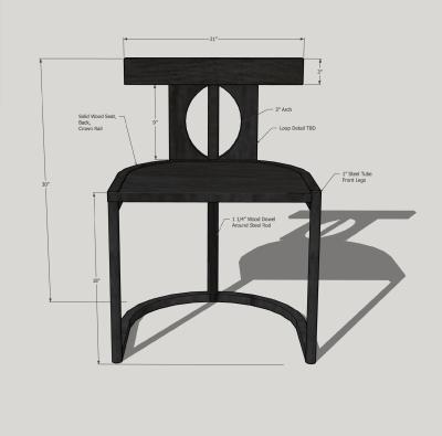 drawing of the chair