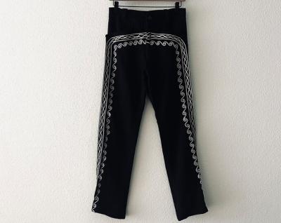 black mariachi pants with white piping