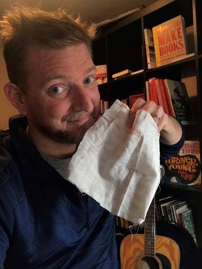 DAM staffer Adam Million has been teaching himself to sew.