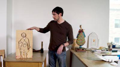 James Cordova at work in his studio