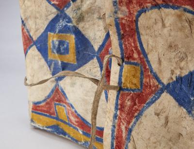 Detail of parfleche made by a Northern Plains artist