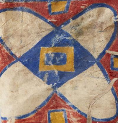Detail of parfleche made by a Northern Plains artist