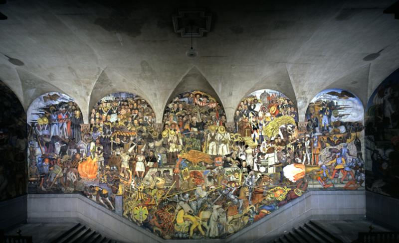 Diego Rivera, Mexico Today and Tomorrow (From the Conquest to 1930), 1929–1935. west wall.