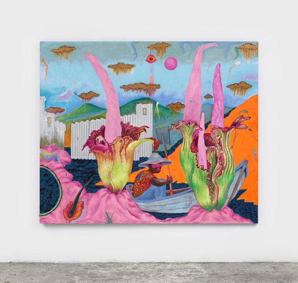 The Bloom of the Corpse Flower 2020 Mixed media on canvas Denver Art Museum: Funds from the Contemporary Collectors' Circle