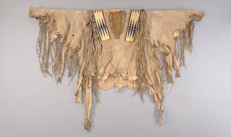 Traditional Native war shirt from 1830