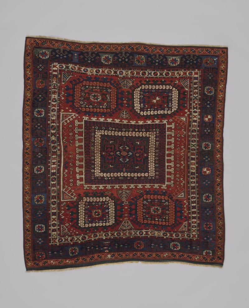 Intricately patterned Turkish rug