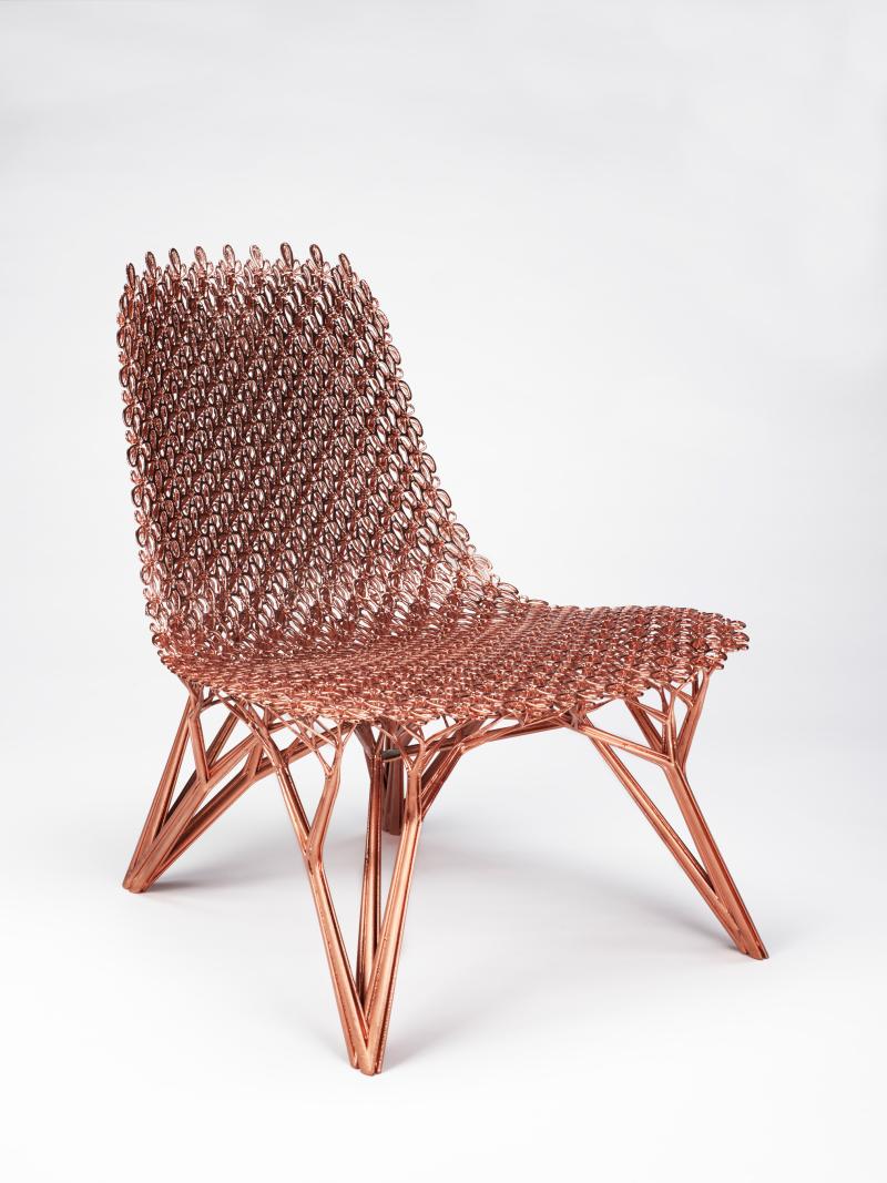 Copper textured chair