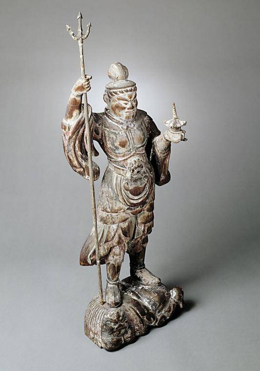 Bishamonten Japanese wooden statue