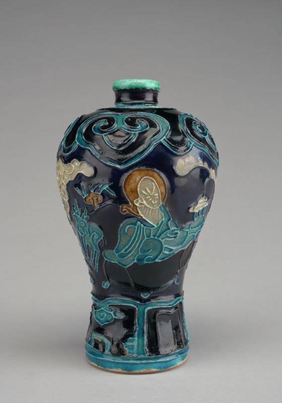 Fahua Ware Jar with Celestial Figures, China