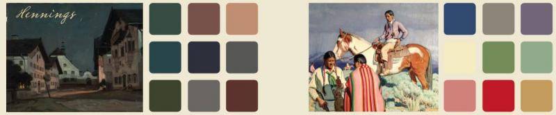 Paintings and paint colors from Sherwin Williams