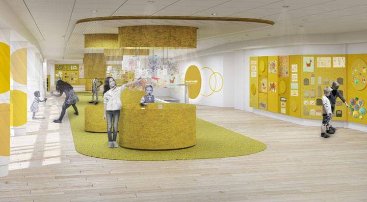Proposed rendering of the Wonderscape Singer Community Gallery. Rendering courtesy of Esrawe + Cadena.