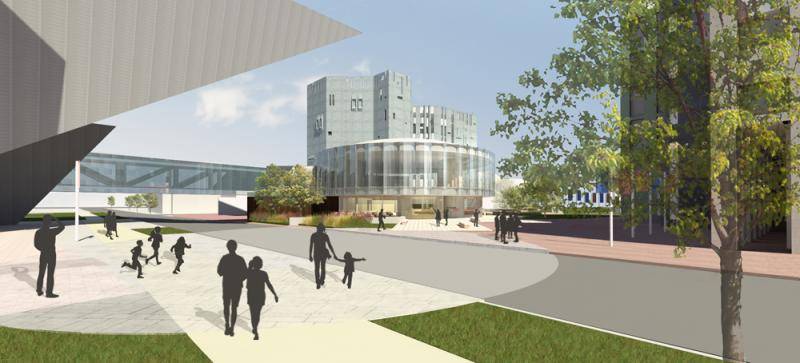 Rendering of North entrance and Welcome Center